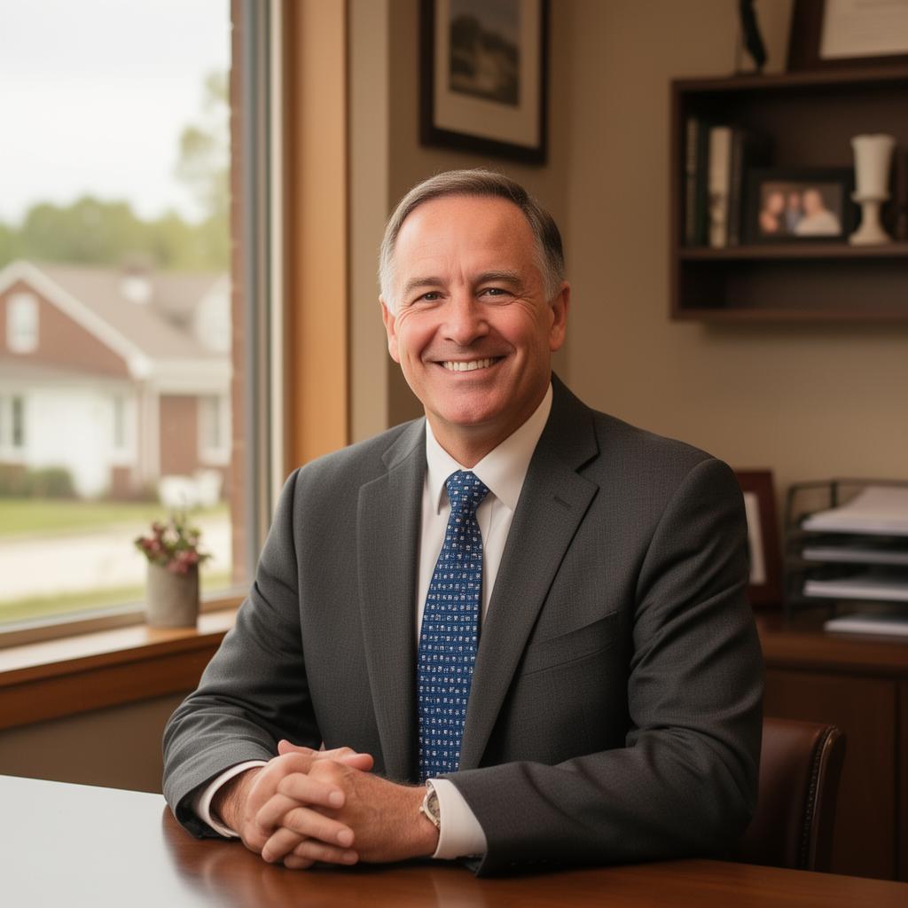 Local Tatum insurance agent in his office